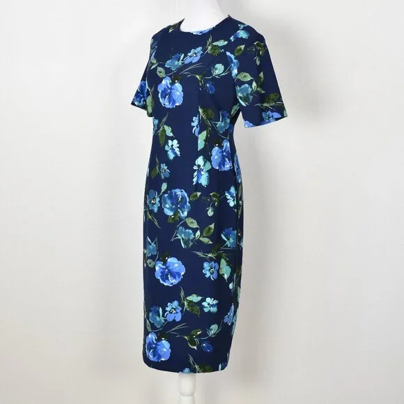 Maggy London Floral Midi Sheath Dress - 6 - Picture 3 of 8